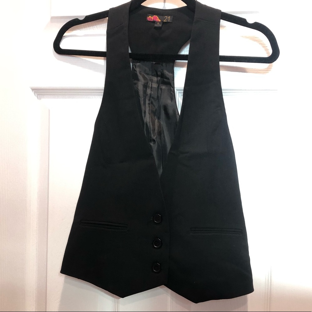 Black Vest Forever 21 Size L
